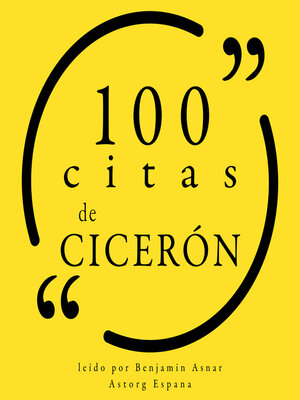 cover image of 100 citas de Cicerón